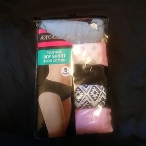 5pk womens panties (boyshort) size 10